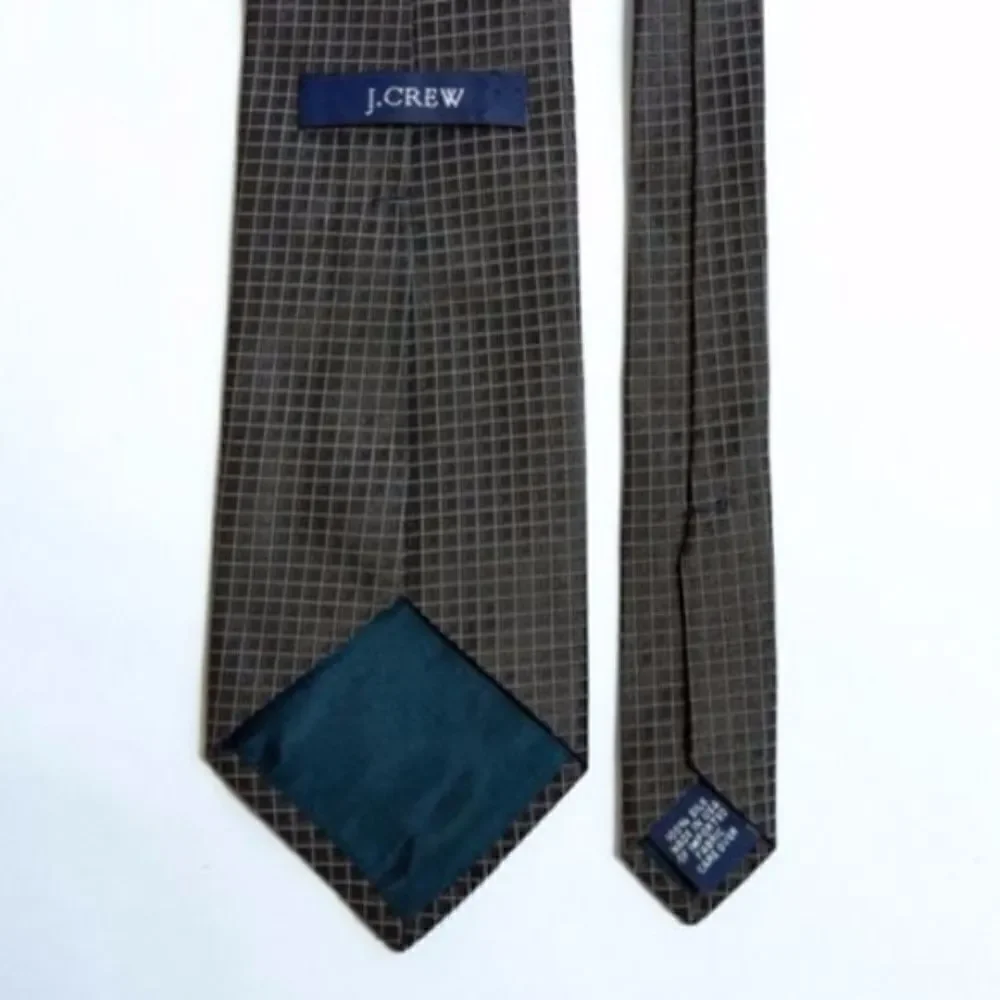 ‎J.Crew Brown Tie Silk Black & Brown Checkered Tie